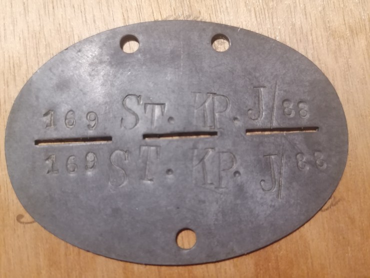 Identifizirungsscheibe Legión Cóndor. Chapa de identificación militar, Legión Cóndor. 